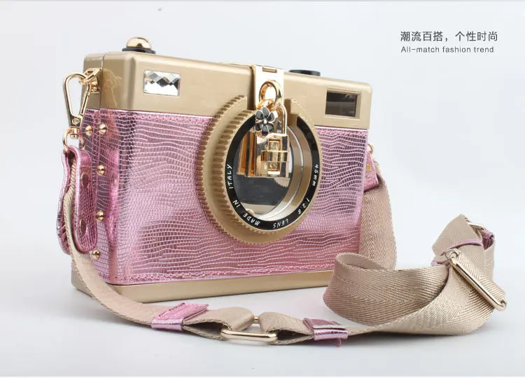 2016 Summer New Handbag Bag Personality Camera Shape Shoulder Bag Girls\' Fashion Chain Bag Female Messenger Bags