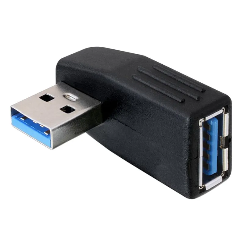 محول موصل USB 3.0 بزاوية 90 درجة ، ذكر إلى أنثى ، M/F