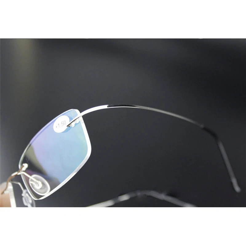 Ultra light Flexible Memory Titanium Rimless Reading Glasses Diopter Oculos gafas +1.00,+1.50,+2.00,+2.50,+3.00,+3.50 +4.0 A1