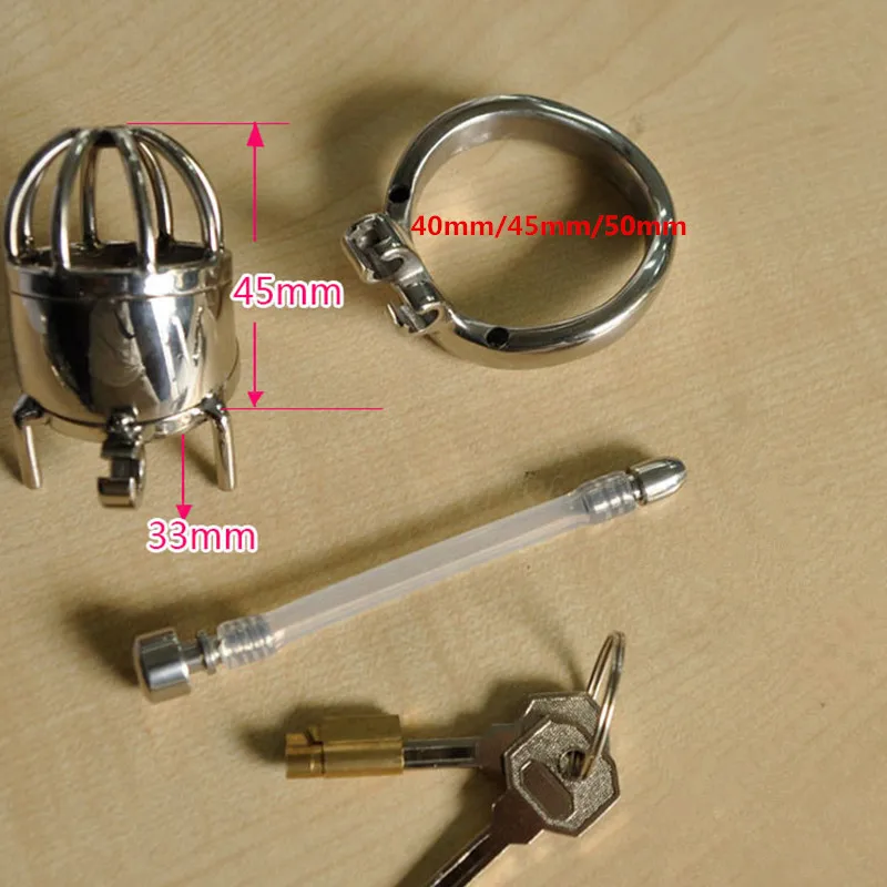 304 Stainless Steel Chastity Belt Lockable Penis Cage,Penis Ring,Male Chastity Device With Urethral Catheter,Adult Game Sex Toys