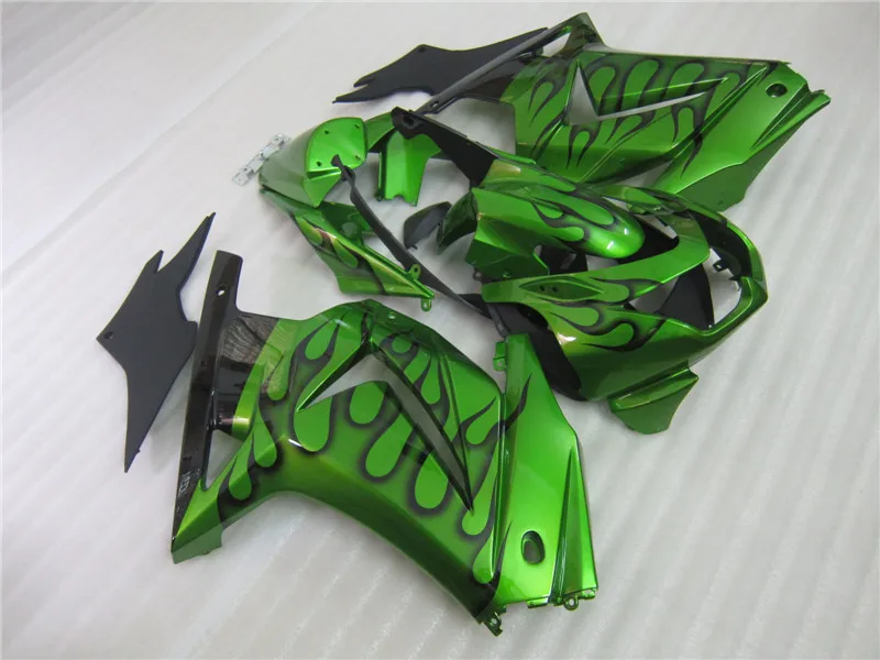 Complete Fairings for Kawasaki zx250r 08-14 EX 250 2008 2010 2011 2014 Ninja 250R black flame injection motorcycle fairing kits