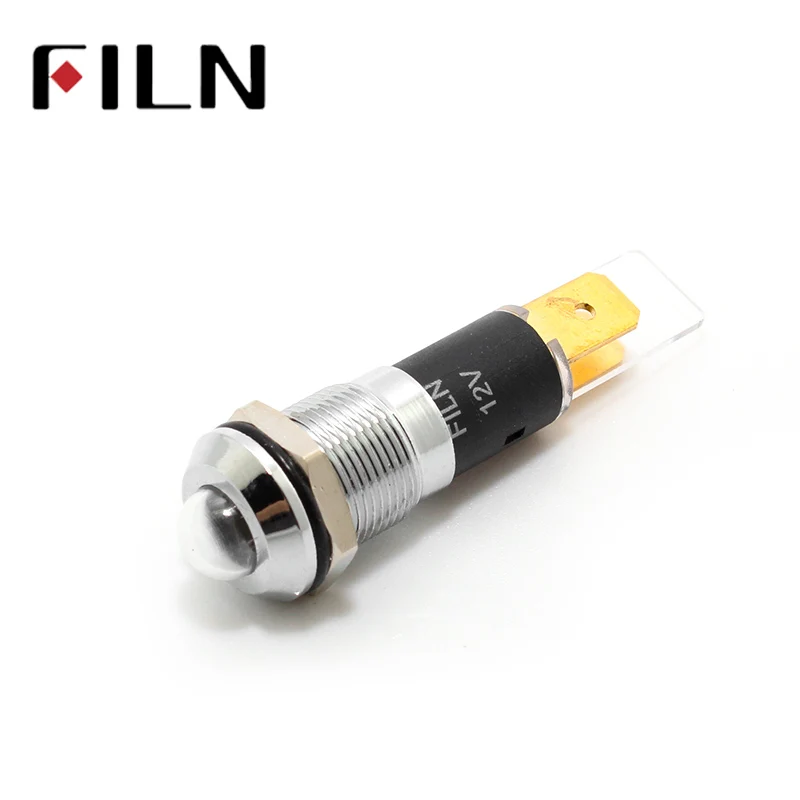 FILN-luz indicadora FL1M-10SJ-1, led roja, verde, amarilla, azul, blanca, 6v, 24v, 36v, 48v, 110v, 220v, 12v