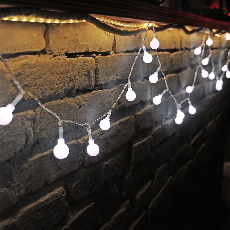 2M 4M 10M 80Led Cherry Balls Fairy String luci Decorative batteria a batteria matrimonio natale Patio esterno decorazione ghirlanda