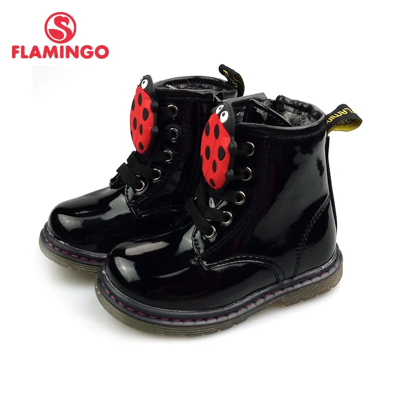 FLAMINGO Autumn Non-slip Keep Warm Children\'s shoes Fashion Toddler Boots Size 22-28 Kids shoes Free shipping 82B-BNP-0956/0958