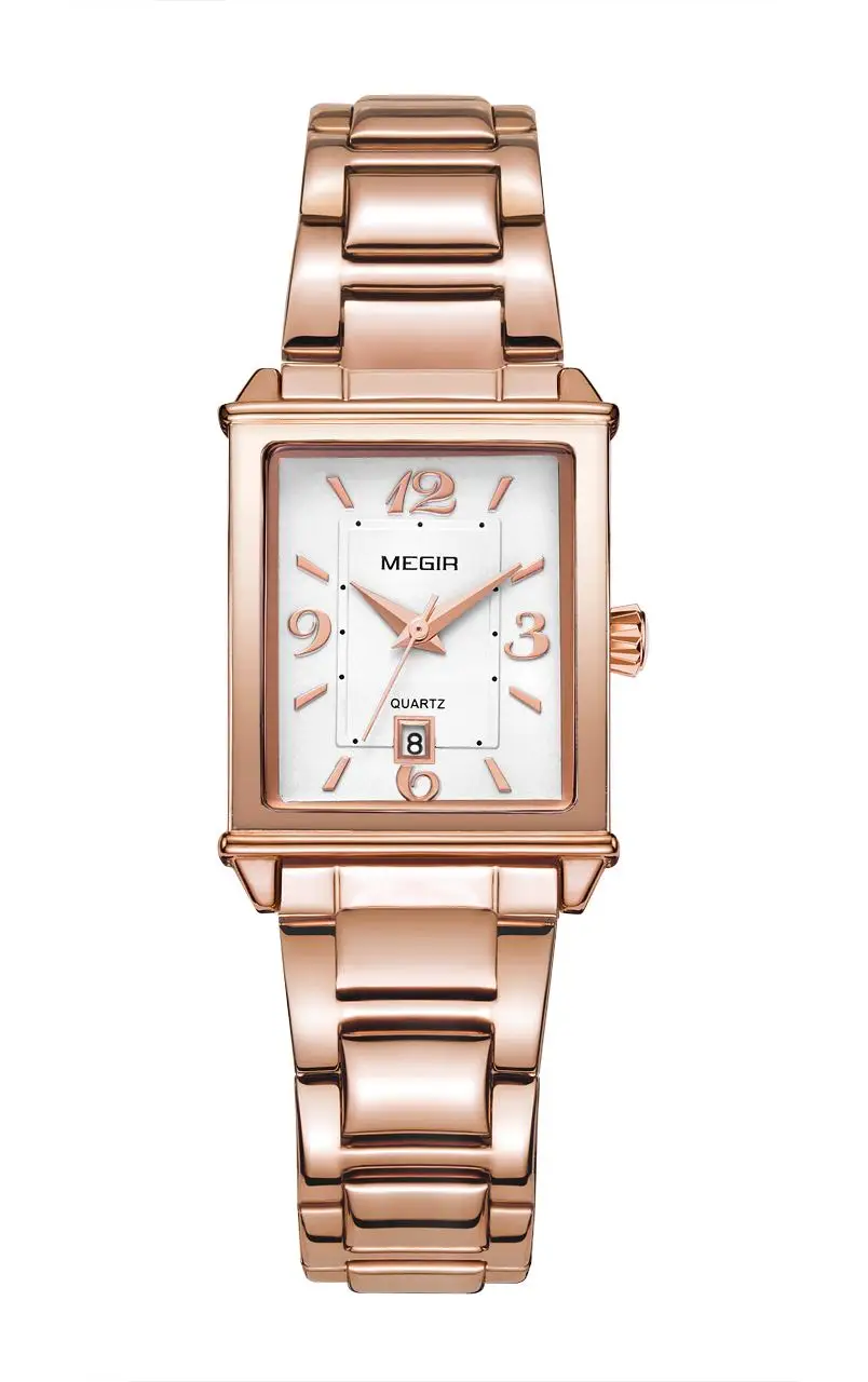 2019 Megir Top Brand Ladies Luxury Rose Gold Luxury Women Bracelet Watch For Lovers Fashion Girl Quartz Clock Relogio Feminino