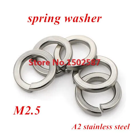 

1000 Pieces M2.5 DIN127 Spring Washer A2-70 Stainless Steel SS304