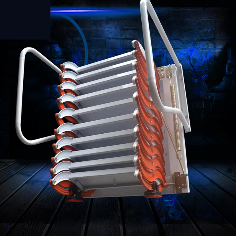 Manual operado wall mounted escada dobrável loft escada externa dobrável de alta qualidade dobrar escadas para sótão interior