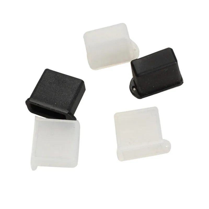 5Pcs Silicone USB Type A Male Anti-Dust Plug Stopper Cap Cover Protector Random Color