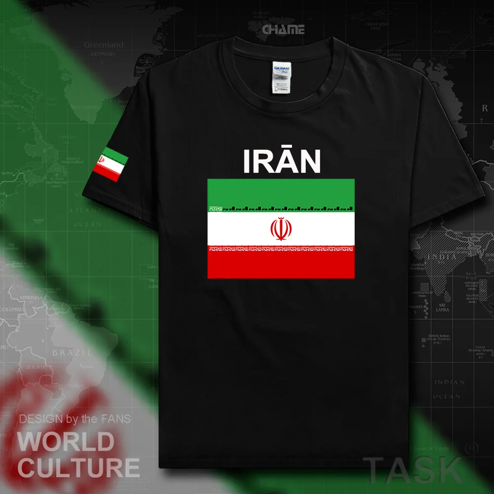 Iran Islamic men t shirts 2017 jerseys nations team tshirt 100% cotton t-shirt meeting fitness brand clothing tees flag IR tops