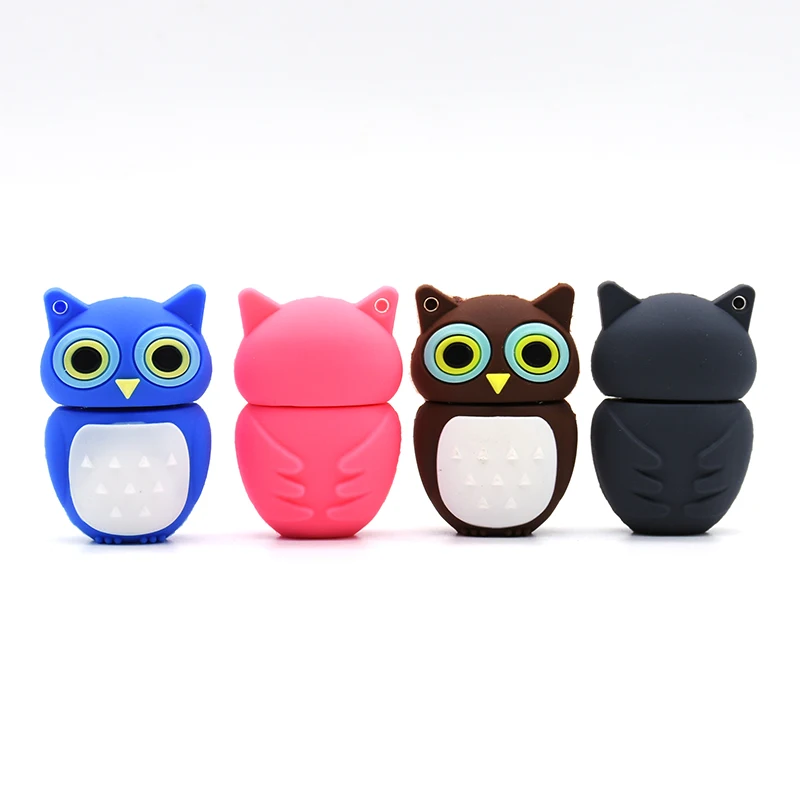 Unidad flash usb de animales, pendrive de 4GB, 8GB, 16GB, 32GB, 64GB, 128GB, pájaro, búho nocturno, regalo