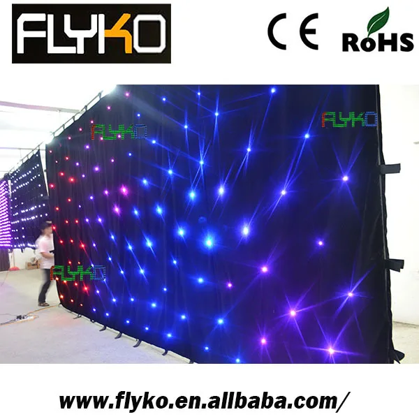 

Free shipping starry sky cloth led star backdrop wedding cloth LED curtain backdrop for weddings