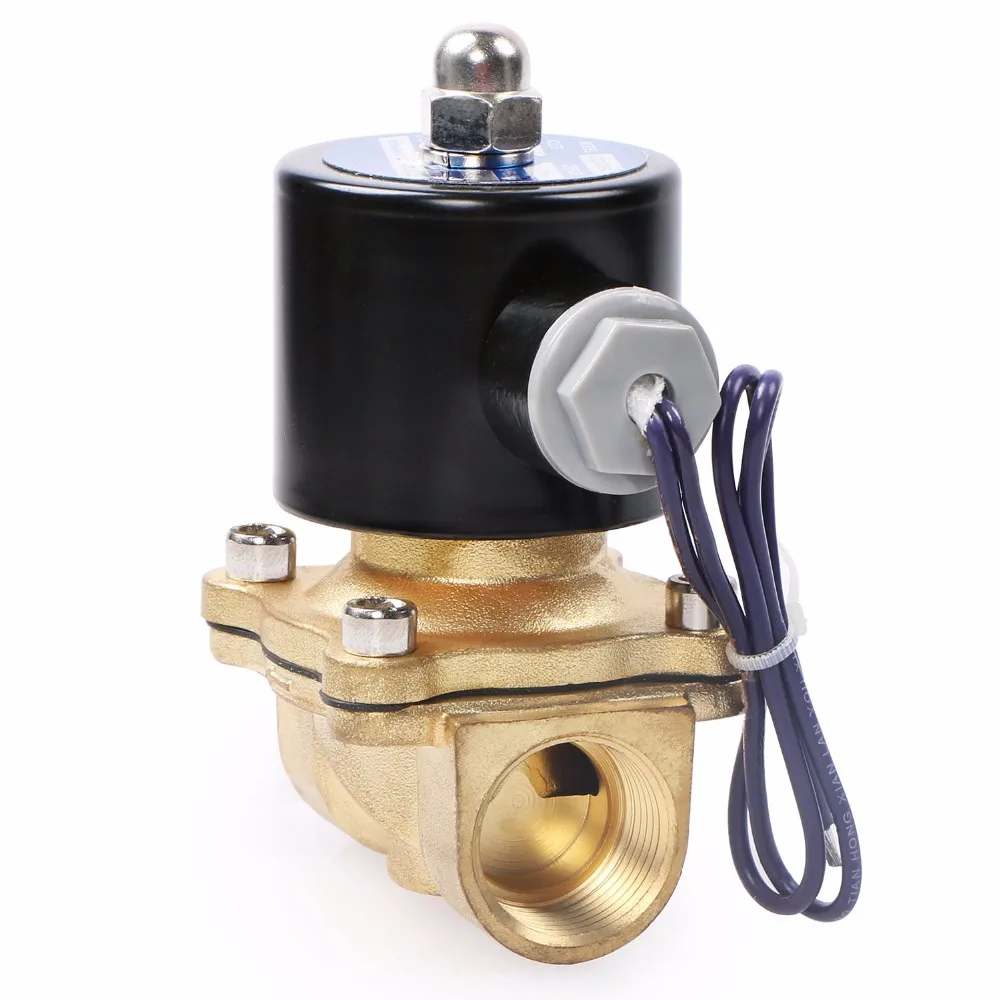 U.S. Solid 3/4" Brass Electric Solenoid Valve 12 V DC Normally Closed diesel  kerosine  alcohol Air Gas Oil Water