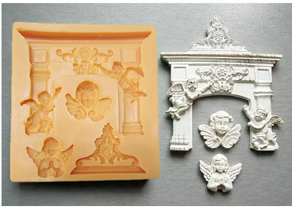 silicone mold angel silicone fandont mold Rome Chocolate molds angels candy mould cake decorating tools sugar craft tools PRZY