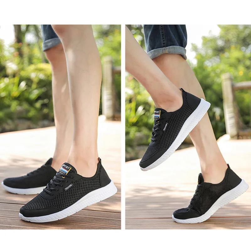 REETENE Size 35-50 Men Casual Shoes Spring Summer Fashion Men\'S Sneakers Outdoors Mesh Shoes Men Breathable Men Shoes