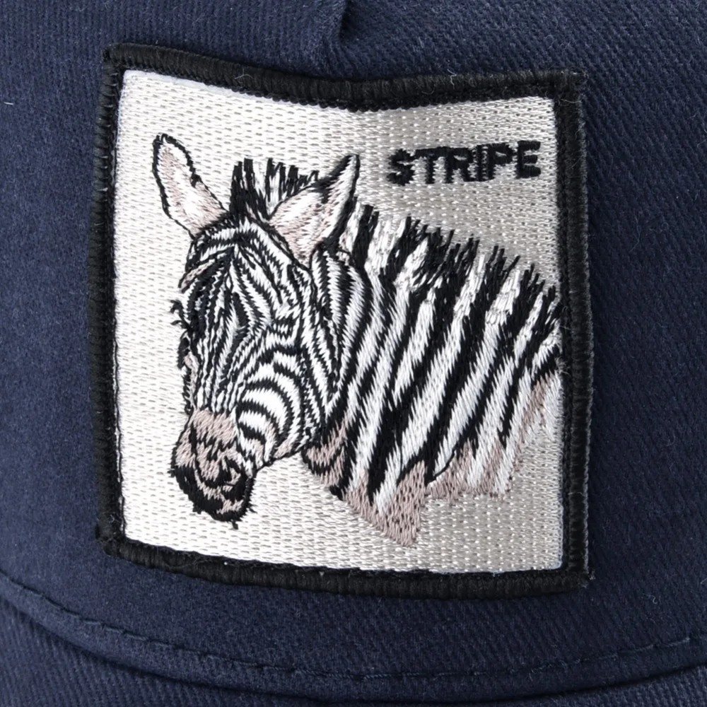 High Quality Zebra Embroidery Baseball Cap Women Men Summer Mesh Snapback Hip Hop Hat Fashion Unisex Trucker Bone Casquette