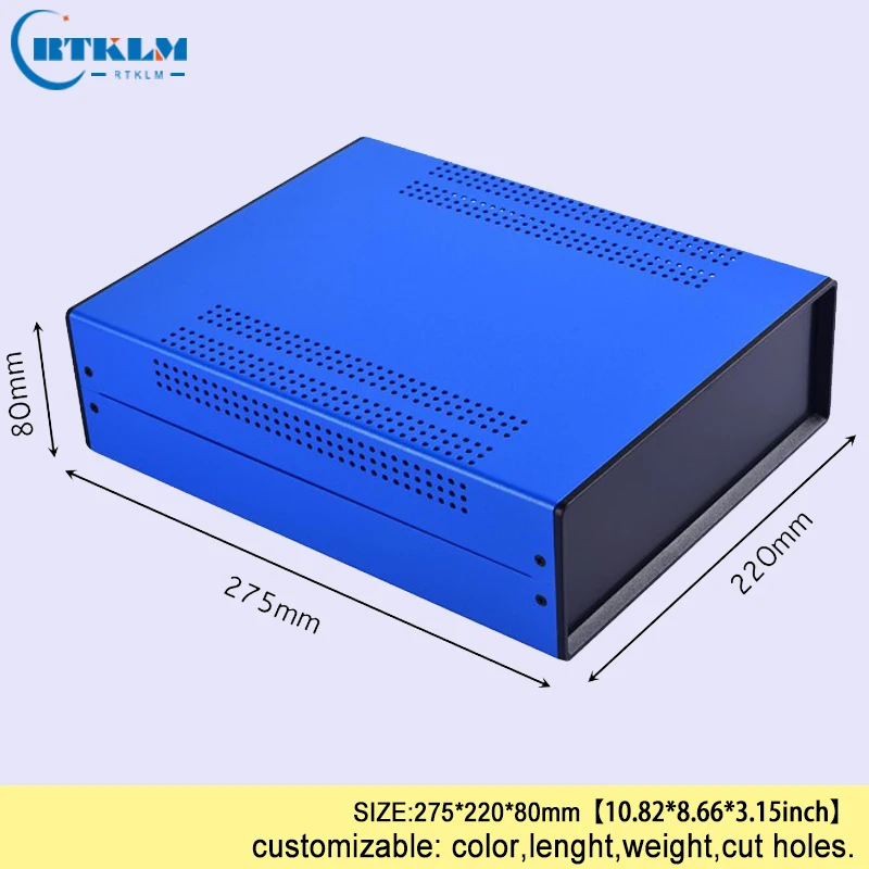 Electronic housing products iron enclosure diy iron project case instrument case for power supply junction box  275*220*80mm