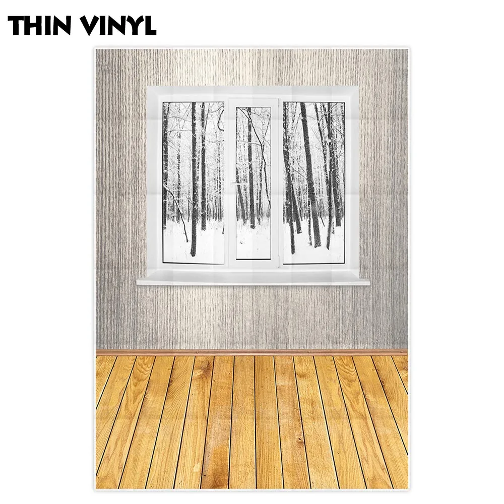 Allenjoy 背景窓冬の空気新鮮な雪インテリアブランチ froest 自然シーズン新生児写真の背景