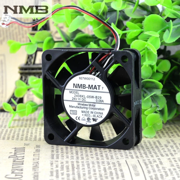 

For NMB 6015 2406KL-05W-B29 24V 0.08A 3 line drive cooling fan