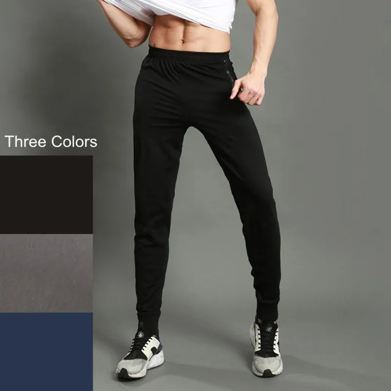 

Hot New Men's Ankle-Length Elastic Waist Sports Pants Breathable Training Exercise Running Fitness Clothing Sportwear Activewear