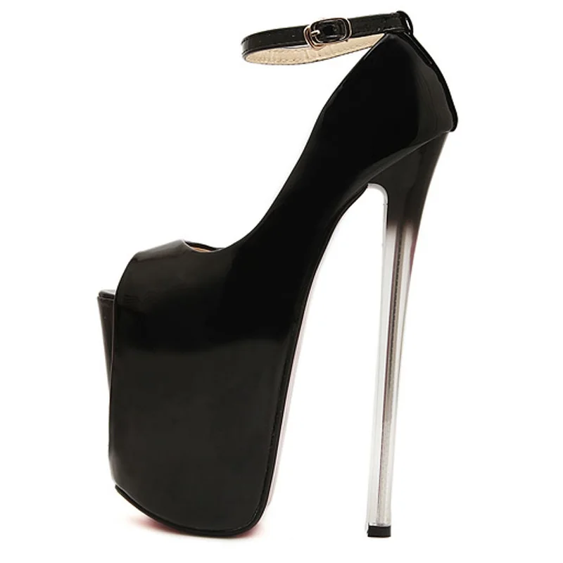 Sexy Round Toe super High Heels Shoes Woman Wedding Party Shoes 19 16  22CM BIG 50. Ladies Thin Heels Pumps Platform NN-91