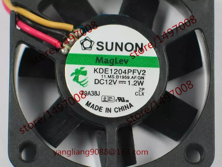 SUNON KDE1204PFV2 11.MS.B1959.AF.GN DC 12V 1.2W 3-wire 40x40x10mm Server Cooling Fan