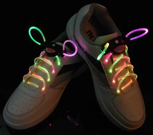 50 Pairs  LED flashing shoelace  light up led shoelace glow in the dark toys for  Children and Adult