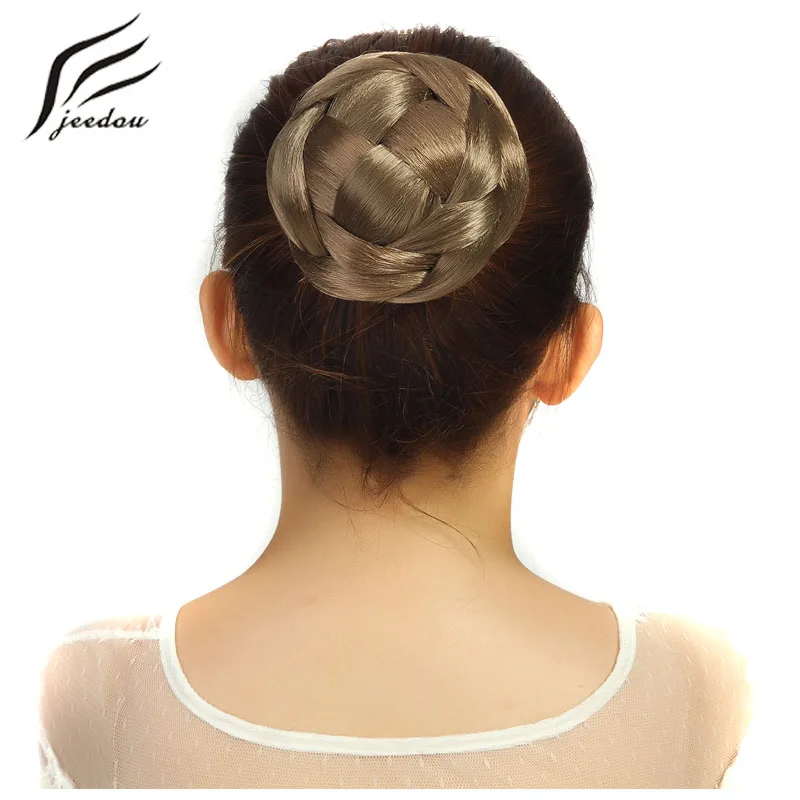 

Jeedou Braided Chignon Synthetic Hair Multi-tiered braids Hair Bun Pad 10*6cm 60g Round Hairpiece Elegant Vintage Updos