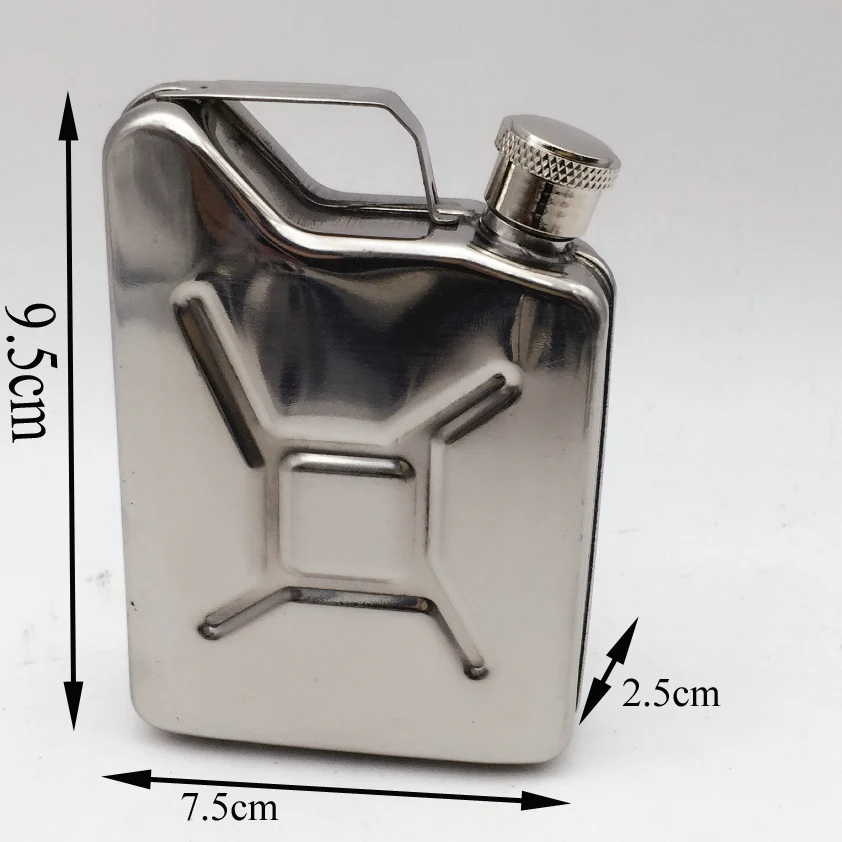 sliver or  Arm Green  or Blue 100% 18/8 Stainless Steel Jerry Can Hip Flask  or Oil flask with free funnel