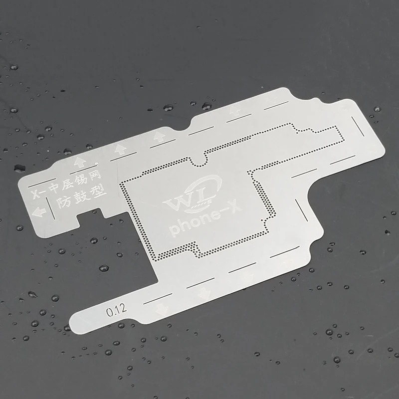 BGA Reballing Stensil Kit untuk iPhone X XS Xsmax Papan Utama Lapisan Tengah Tanam Tin Template Reballing Piring Solder Net