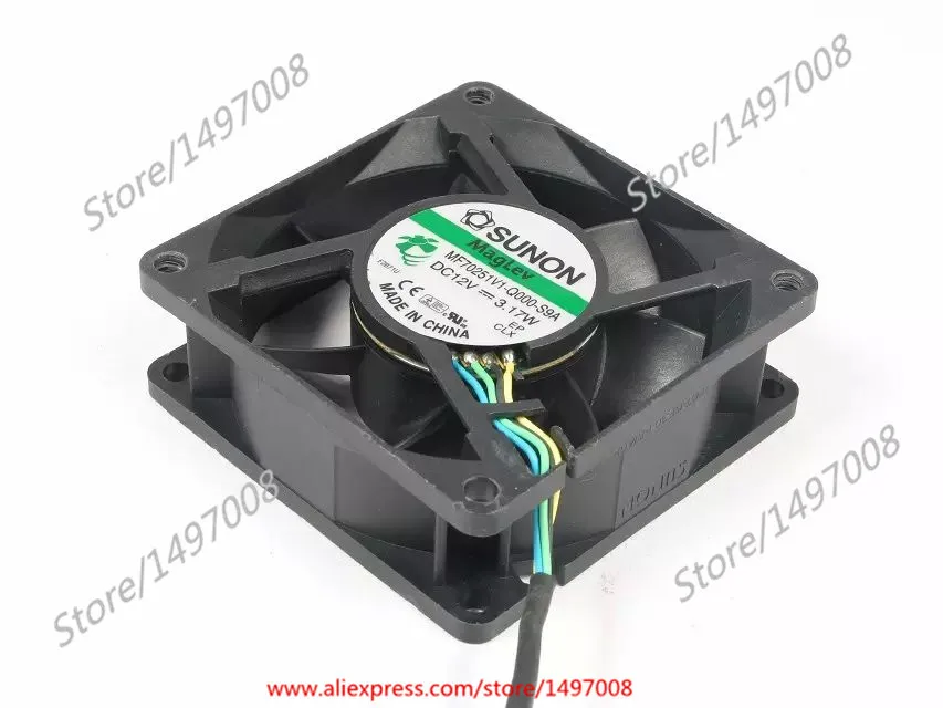 

SUNON MF70251V1-Q000-S9A DC 12V 3.17W 4-Wire 70X70X25mm Server Cooling Fan