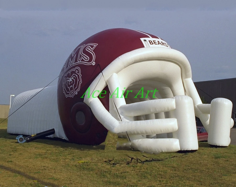 Advertising Sport Game Inflatable Football Helmet Passage, Inflatable Rugby Passage For Sale