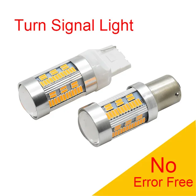 

10pcs 1156 BAU15S BA15s P21W T20 7440 Front LED Turn Signal Light Amber No Hyper Flash Lamps Car Styling
