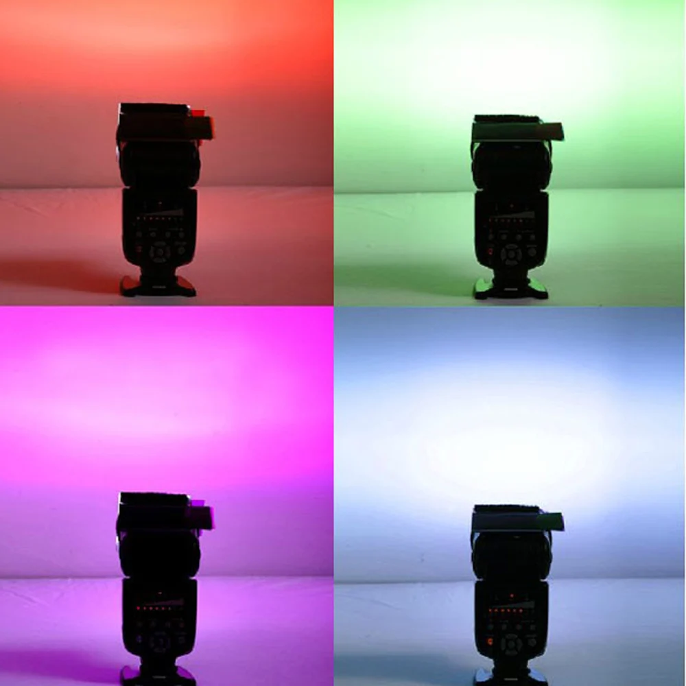 Gosear-película para estúdio, 12 peças, filtro em gel transparente, suporte, folha de filme, 12 cores, lanterna 1.8x3 polegadas