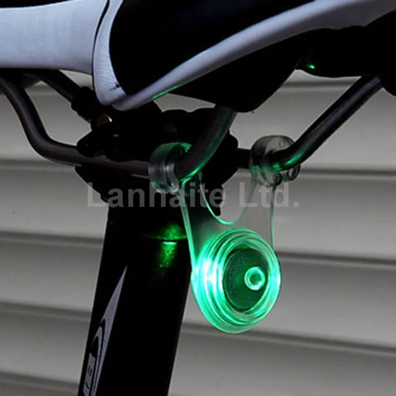 KJY-606 LED Green Light 3-Mode Bike Rear Tail Light - Green (1 pc)