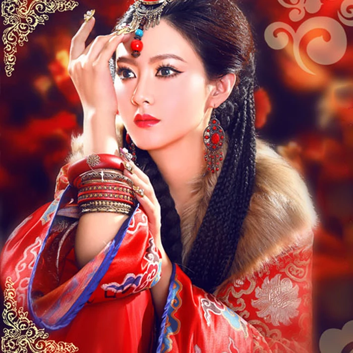 

Wu Lan Tuo Ya Exotic Style Mongolian Princess Costume Hanfu Cosplay Hanfu for Women