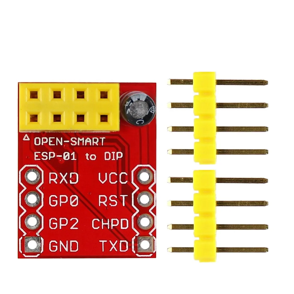 2PCS ESP-01 to DIP Wi-Fi-compatible Breadboard Module Serial Wireless Adapter Debugging Firmware Program for ESP8266 for Arduino