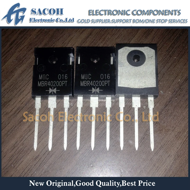 New Original 10Pcs/Lot MBR40200PT MBR40200WT MBR40200 OR MBR40150PT OR MBR40100PT TO-247 40A 200V Schottky Barrier Diode