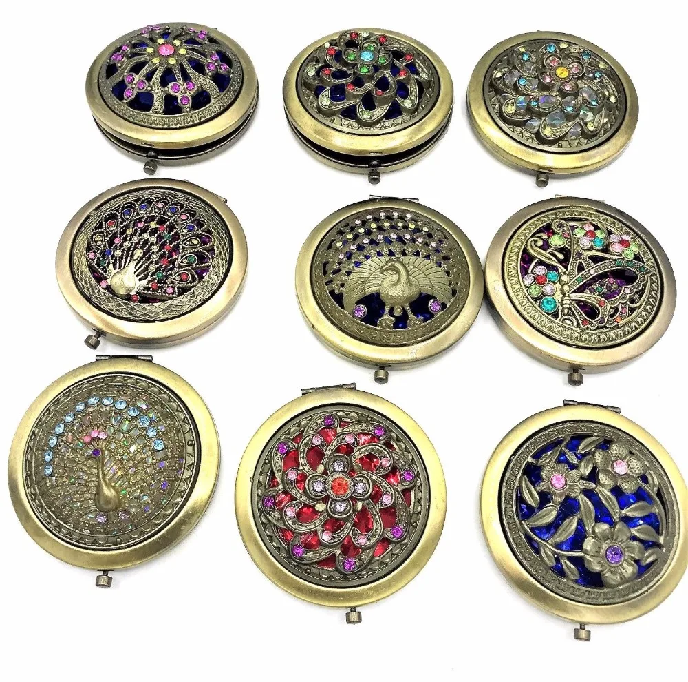 

Gift Vintage Makeup Folding Compact Cosmetic Mirror Handbag mirror