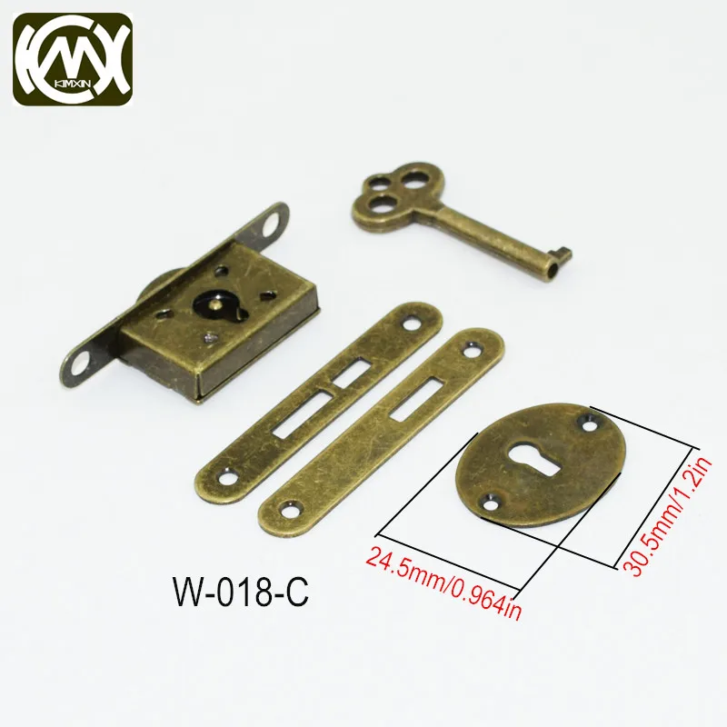 2pcs In stock High-grade wooden box hardware accessories,bronze lock,Antique jewelry/Wooden/Collection/Cigar lock,kimxin-W-018