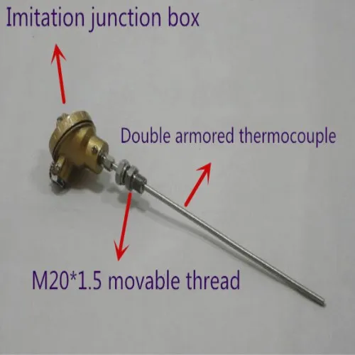 For Double Armored Thermocouple Four core WRNK2-331 Thermocouple Temperature Sensor Four Wire Armored Thermocouple