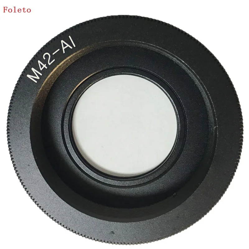 Foleto M42 lens Adapter Ring M42-AI  Glass for M42 lens to Nikon Mount with Infinity Focus Glass DSLR Camera d3100 d3300 d7100