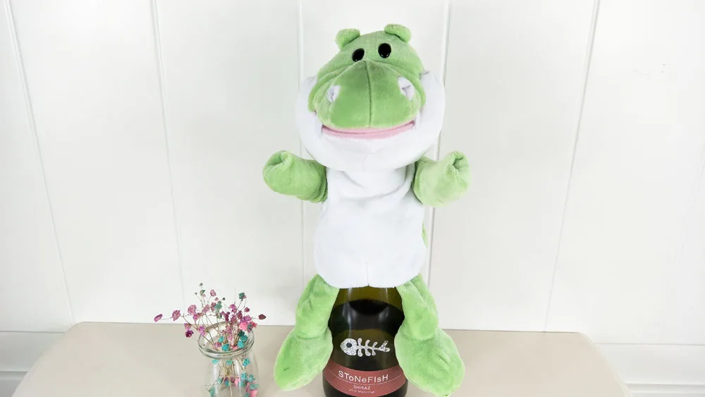 Children Green Crocodile Mouth Active Plush Toy Stuffed Hand Puppet