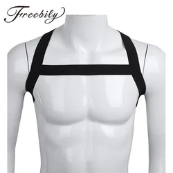 FREEBILY Hot Men Body Belt Harness Men Elastic Shoulder Chest Muscle Harness Male Punk Costume Strap Adult Game Bondage Lingerie