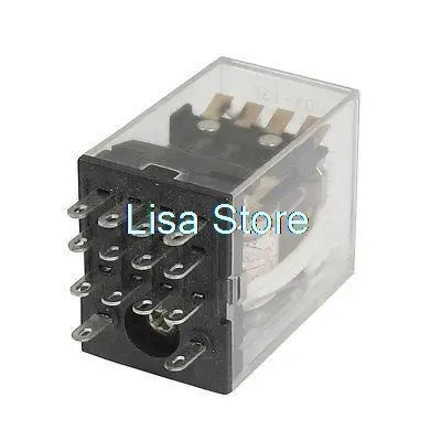 JQX-13F MY4 DC 24V Катушка красный светодиод общего назначения реле питания 4PDT 14-контактный
