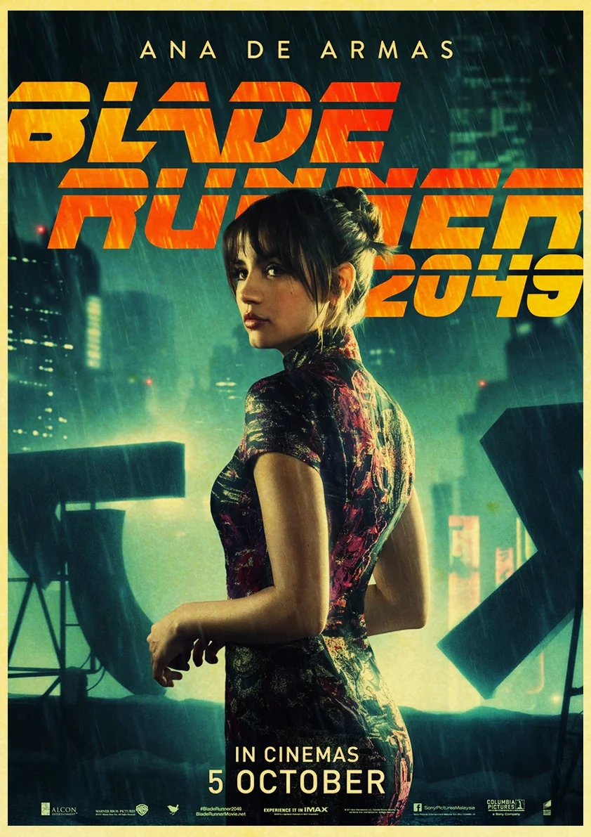 American Movie Blade Runner 2049 Retro Posters Good Quality Kraft Paper Printed Wall Posters Art Painting Home Room Decor