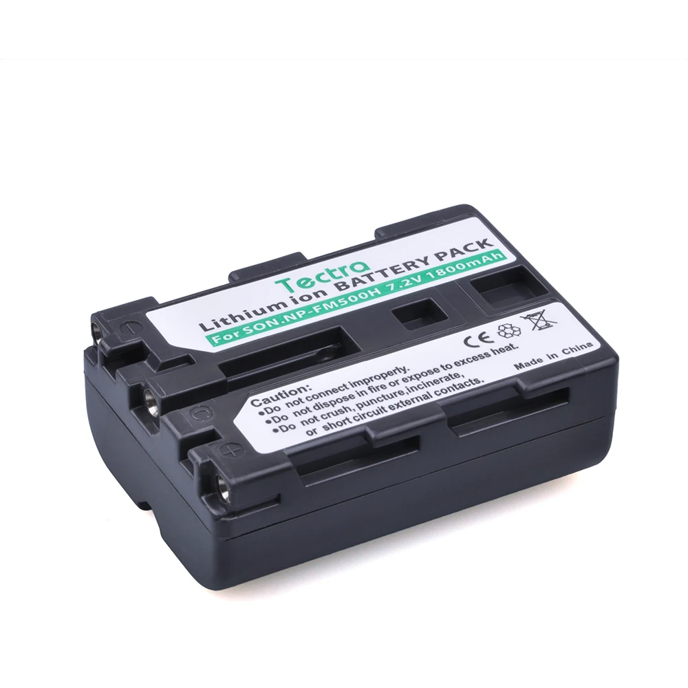 Tectra 1 قطعة 7.2V/1800mAh NP-FM500H NP FM500H ليثيوم أيون بطارية لسوني A57 A65 A77 A99 A350 A550 A580 A900 كاميرات
