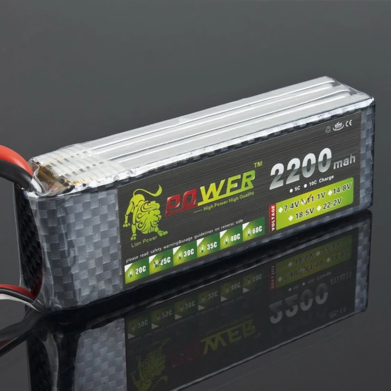 

1pcs Lion Power 11.1V 2200MAH 25C MAX 30C AKKU LiPo RC Battery For Trex 450 Helicopter 3S