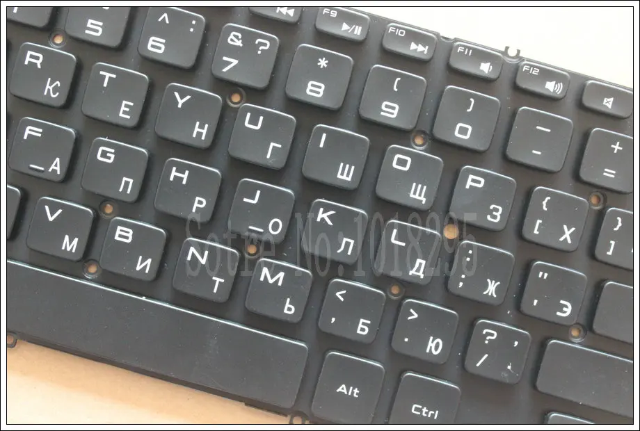 Novo teclado para computador laptop dell fj08x7 russian russo ru., retroiluminação.