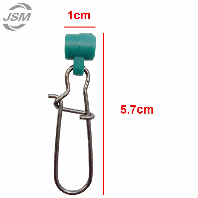 JSM 80pcs/lot Fishing Swivels Rolling Swivel Connector Fish Barrel Bearing Ring Lures Solid Sinker Slides Fishing Tackle