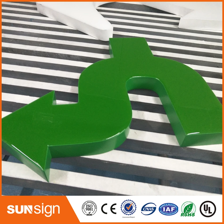 

customer Water proof resin Epoxy led letters signs outdoor outlet Advertising light letters store logo